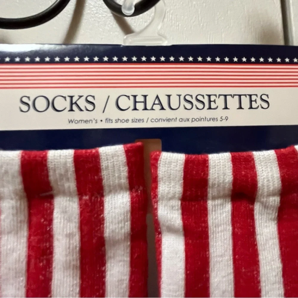 Abraham Lincoln Patriotic Face Design Socks with fuzzy beard area